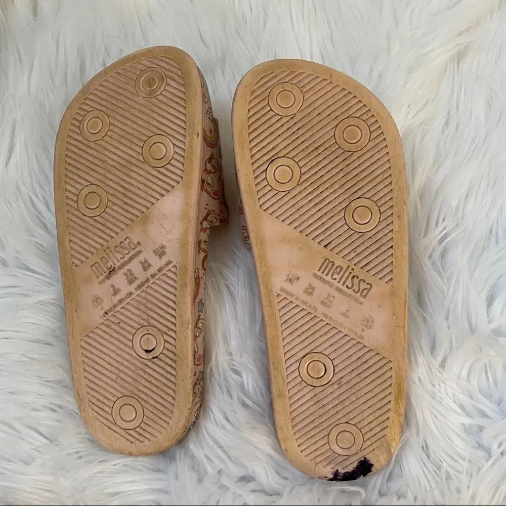 Mel dreamed By Melissa beach slides pink cat 2.5
